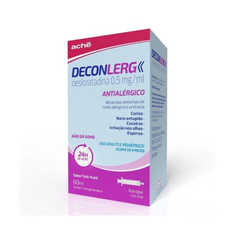Deconlerg Desloratadina 0,5mg Xarope Tutti-Frutti 60ml + Seringa