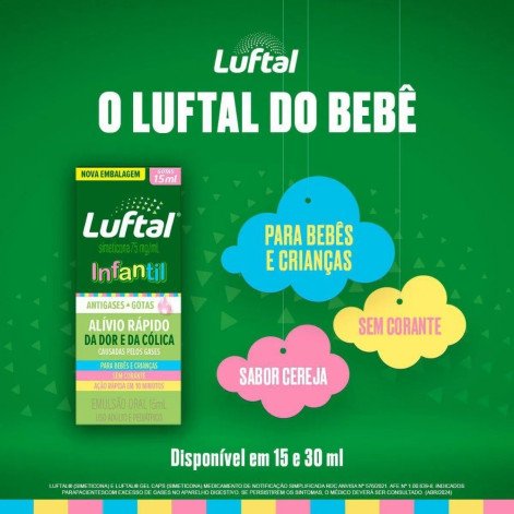 Luftal Infantil Simeticona 75mg/ml Gotas 15ml