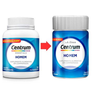  Polivitaminico Centrum Essentials Homem de A a Zinco 30 Comprimidos