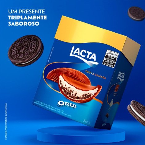 Ovo de Páscoa Lacta Tripla Camada Oreo 320g