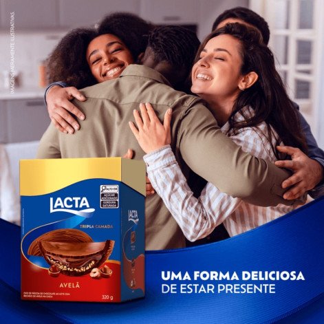 Ovo de Páscoa Lacta Tripla Camada Avelã 320g