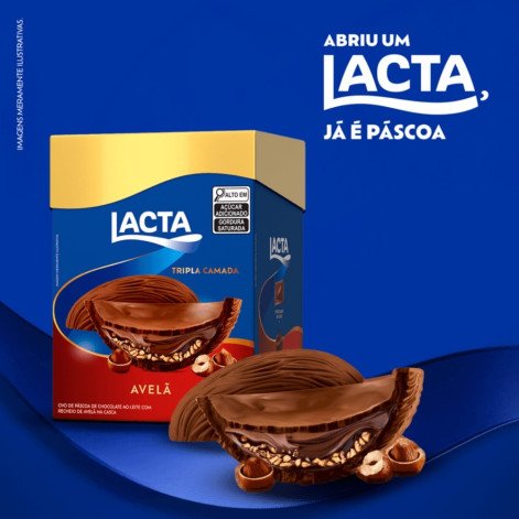 Ovo de Páscoa Lacta Tripla Camada Avelã 320g