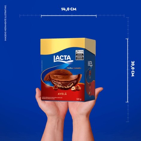 Ovo de Páscoa Lacta Tripla Camada Avelã 320g