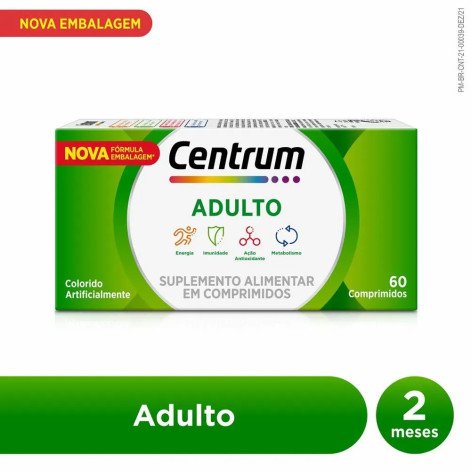Suplemento Alimentar Centrum Multivitamínico Adulto 60 Comprimidos