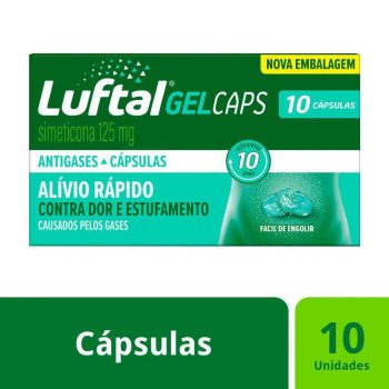 Luftal Gel Caps Simeticona 125mg 10 Cápsulas
