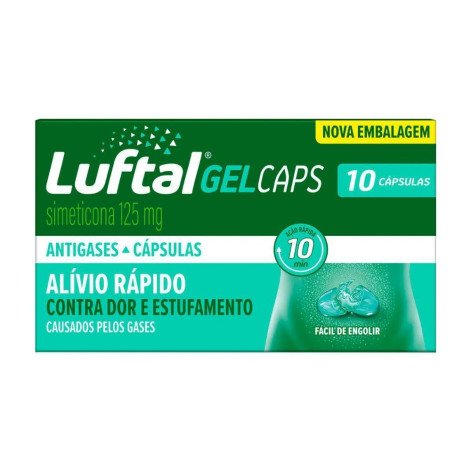 Luftal Gel Caps Simeticona 125mg 10 Cápsulas