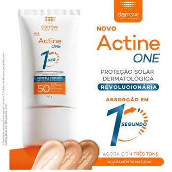 Protetor Solar Facial Darrow Actine One Colors FPS 50 Tom 1 40g