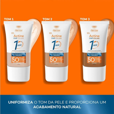 Protetor Solar Facial Darrow Actine One Colors FPS 50 Tom 1 40g