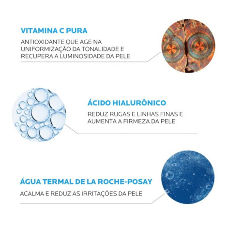 Creme Anti-Idade Olhos Pure Vitamin C Olhos La Roche-Posay Vitamina C para Contorno dos Olhos 15ml