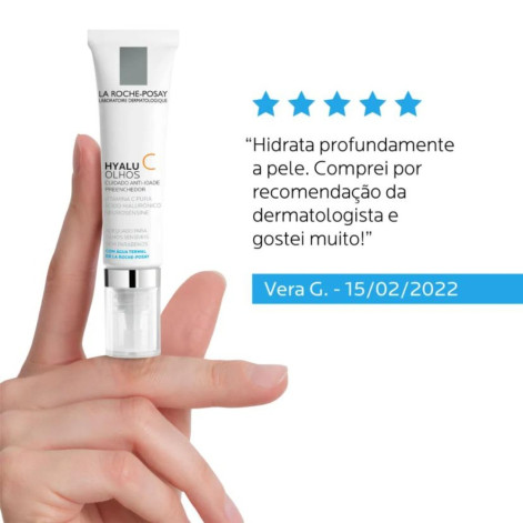 Creme Anti-Idade Olhos Pure Vitamin C Olhos La Roche-Posay Vitamina C para Contorno dos Olhos 15ml
