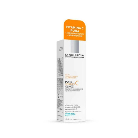 Creme Anti-Idade Olhos Pure Vitamin C Olhos La Roche-Posay Vitamina C para Contorno dos Olhos 15ml