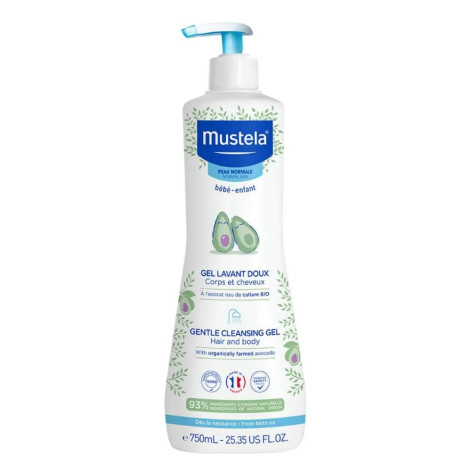 Gel Lavante Mustela Bebê Suave Corpo e Cabelo 750ml