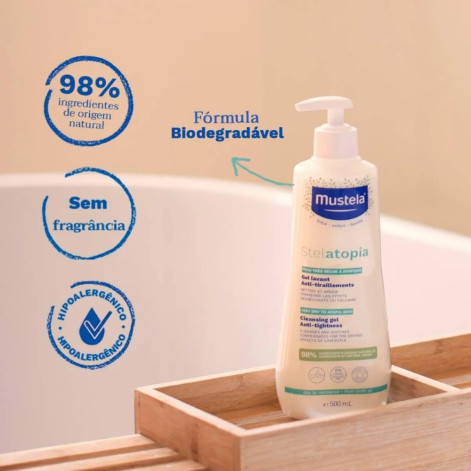 Gel Lavante Mustela Stelatopia Pele Seca e Extemamente Ressecada 500ml