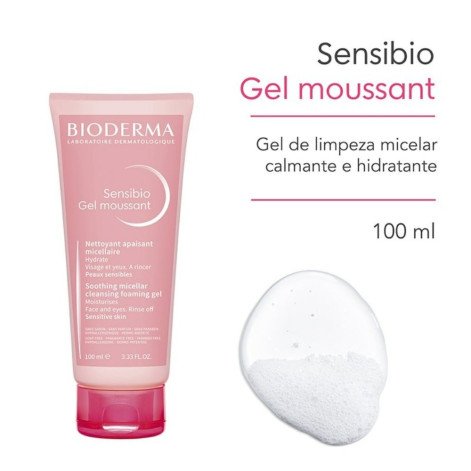 Gel De Limpeza Micelar Bioderma Sensibio Gel Moussant Calmante E Hidratante 100ml