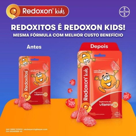 Vitamina C Redoxitos Morango 25 Gomas