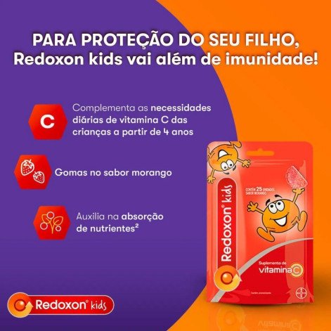 Vitamina C Redoxitos Morango 25 Gomas