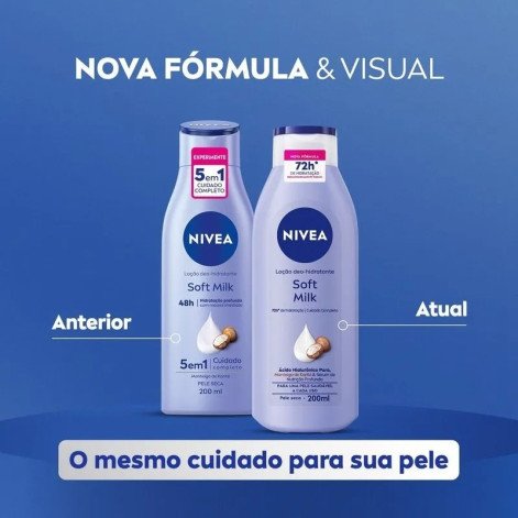 Loção Deo-Hidratante Corporal Nivea Soft Milk 200ml