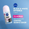 Desodorante Antitranspirante Roll-On Nivea Invisible Black & White Clear Feminino 48h 50ml