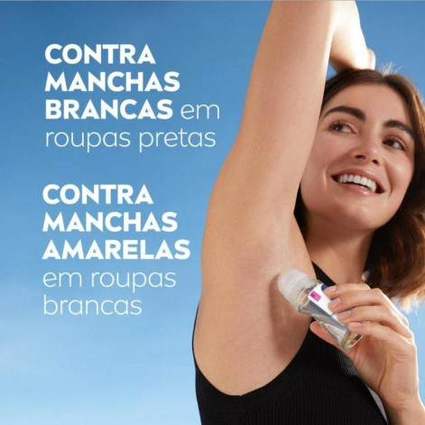 Desodorante Antitranspirante Roll-On Nivea Invisible Black & White Clear Feminino 48h 50ml