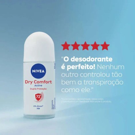 Kit Desodorante Nivea Dry Comfort Roll-On 50ml 2 unidades