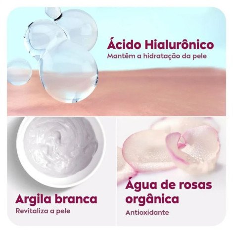 Sabonete, Esfoliante e Máscara Facial Nivea Aqua Rose 3 em 1 150ml