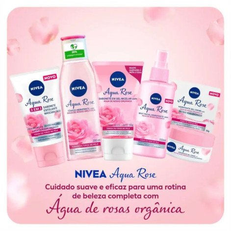 Creme Hidratante Facial em Gel Nivea Aqua Rose com 50ml