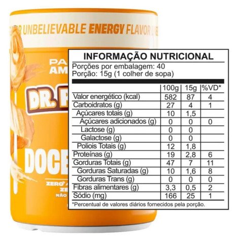 Pasta de Amendoim Com Whey Protein Doce de Leite 400g Dr. Peanut