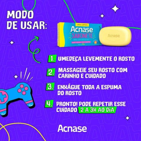 Sabonete Facial Acnase Ação Antisséptica com 110g