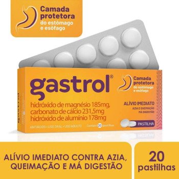 Gastrol 20 Pastilhas Mastigáveis