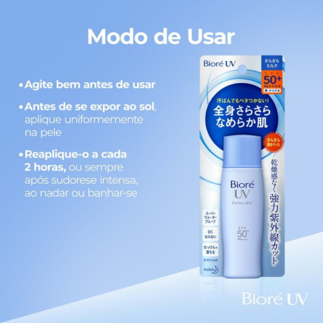 Protetor Solar Facial FPS 50 Bioré UV Perfect Milk 40ml