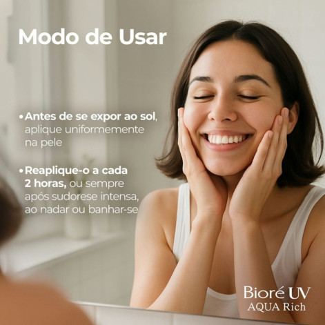 Protetor Solar Facial FPS 50 Bioré UV Aqua Rich Essence 70g