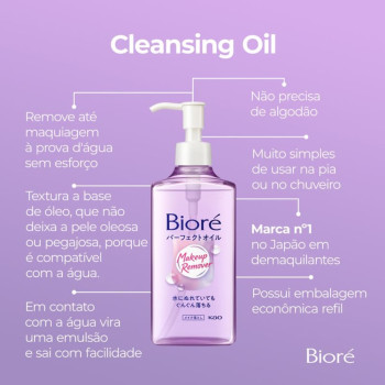 Óleo de Limpeza Demaquilante Bioré Cleansing 230ml