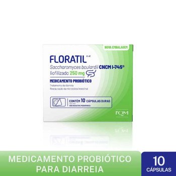 Probiótico Floratil 250mg 10 Cápsulas