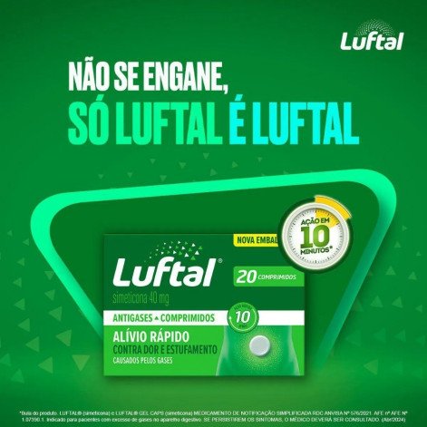  Luftal Simeticona 40mg 20 comprimidos