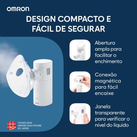 Inalador Nebulizador Portátil Omron Ne-u300 Inalar Mini Ultrassônico Silencioso Compacto Bivolt