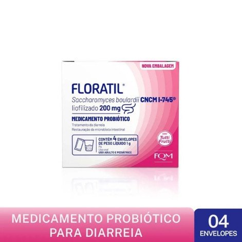 Probiótico Floratil 200mg 4 envelopes de 1g