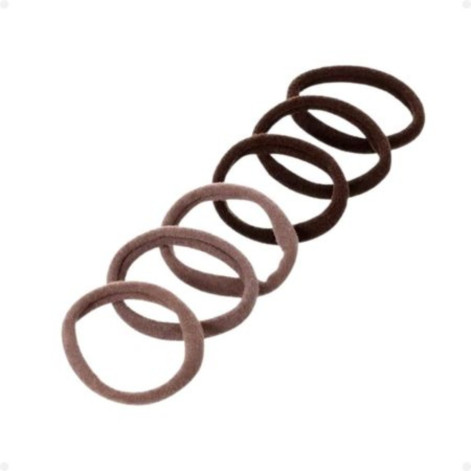 Elástico De Cabelo Pequeno Cor Marrom Proart 6 Unidades