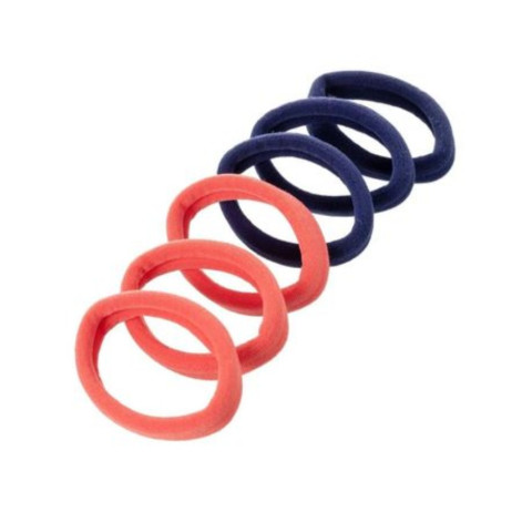 Elástico De Cabelo Proart Azul e Laranja 6 Unidades
