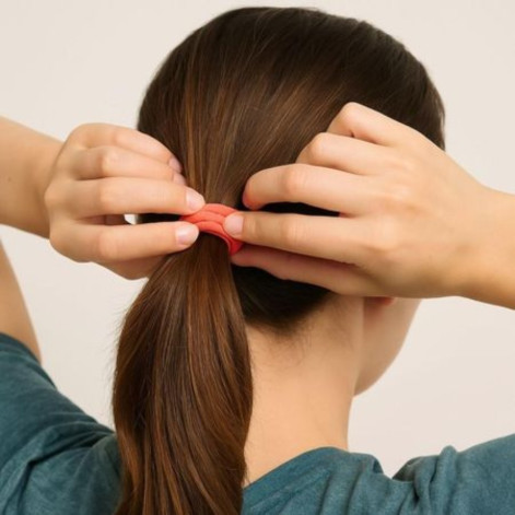 Elástico De Cabelo Proart Azul e Laranja 6 Unidades