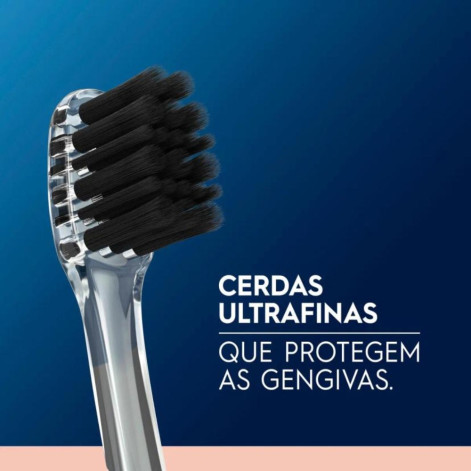 Escova de Dente Oral-B Purification Sensitive Cerdas Ultrafinas Minerais de Carvão 2 unidades