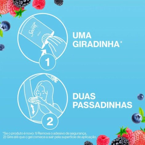Desodorante Antitranspirante Secret Berry Gel 48h Feminino 45g