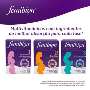 Polivitamínico Femibion 3 para Amamentação 28 Comprimidos + 28 Cápsulas