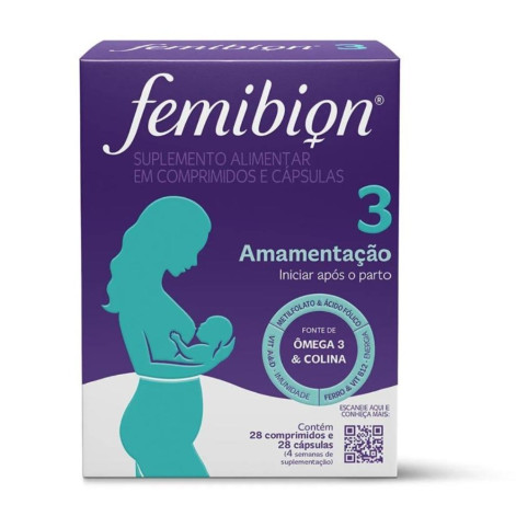 Polivitamínico Femibion 3 para Amamentação 28 Comprimidos + 28 Cápsulas