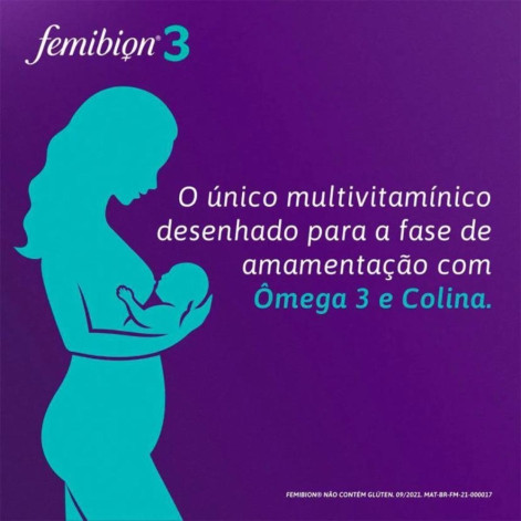Polivitamínico Femibion 3 para Amamentação 28 Comprimidos + 28 Cápsulas