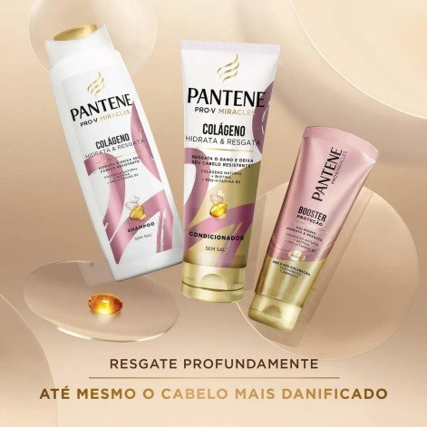 Kit Pantene Pro-V Miracles Colágeno Hidrata & Resgata Shampoo 300ml + Condicionador 150ml