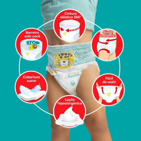 Fralda Pampers Pants Ajuste Total XG 86 unidades