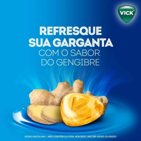 Pastilha Vick Drops Gengibre 20 unidades