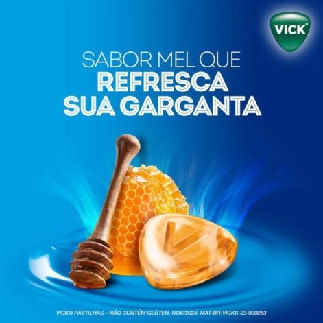 Pastilha Vick Drops Mel 20 unidades