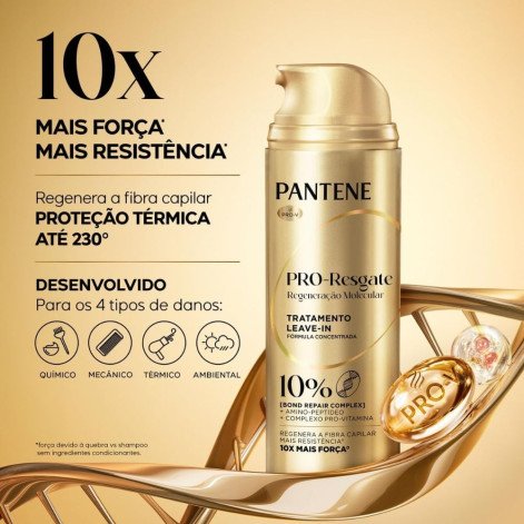 Pantene PRO-Resgate Regeneração Molecular Tratamento Leave-In 150 ml