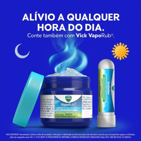 Vick Inalador Solução Inalante Nasal 0,5g Frasco Plástico 2 Unidades